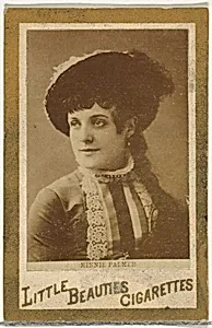 Minnie Palmer (portrait of bust), from the Actresses and Celebrities series (N60, Type 1) promoting Little Beauties Cigarettes for Allen & Ginter brand tobacco products by Allen & Ginter