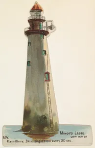 Minot's Ledge, from the Lighthouses series (N119) issued by Duke Sons & Co. to promote Honest Long Cut Tobacco