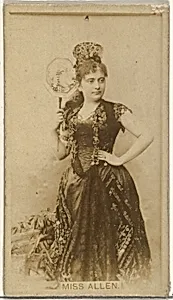 Miss Allen, from the Actors and Actresses series (N145-8) issued by Duke Sons & Co. to promote Duke Cigarettes by American Tobacco Company|W. Duke, Sons & Co.