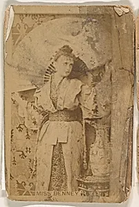 Miss Benney, from the Actresses series (N245) issued by Kinney Brothers to promote Sweet Caporal Cigarettes by Kinney Brothers Tobacco Company