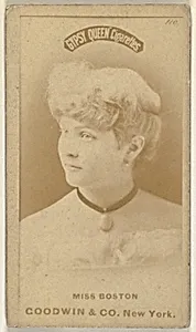Miss Boston, from the Actors and Actresses series (N171) for Gypsy Queen Cigarettes by Goodwin & Company