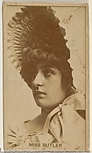 Miss Butler, from the Actors and Actresses series (N45, Type 8) for Virginia Brights Cigarettes by Allen & Ginter
