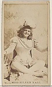 Miss Eileen Karl, from the Actors and Actresses series (N45, Type 8) for Virginia Brights Cigarettes by Allen & Ginter