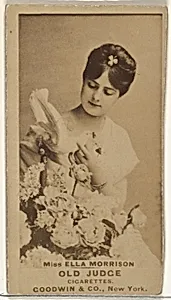Miss Ella Morrison, from the Actors and Actresses series (N171) for Old Judge Cigarettes by Goodwin & Company