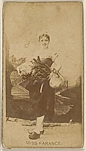 Miss Farance, from the Actors and Actresses series (N45, Type 8) for Virginia Brights Cigarettes by Allen & Ginter