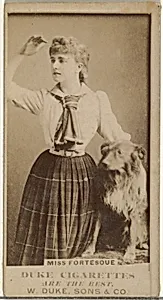Miss Fortesque, from the Actors and Actresses series (N145-7) issued by Duke Sons & Co. to promote Duke Cigarettes by W. Duke, Sons & Co.