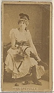 Miss Greyville, from the Actors and Actresses series (N45, Type 8) for Virginia Brights Cigarettes by Allen & Ginter