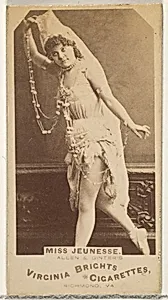 Miss Jeunesse, from the Actors and Actresses series (N45, Type 1) for Virginia Brights Cigarettes by Allen & Ginter