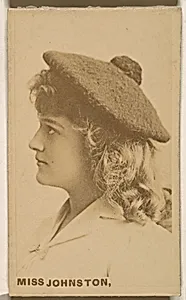 Miss Johnston, from the Actresses series (N246), Type 1, issued by Kinney Brothers to promote Sporting Extra Cigarettes by Kinney Brothers Tobacco Company