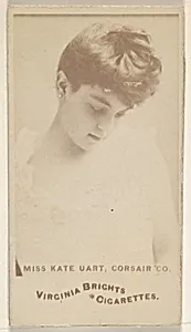 Miss Kate Uart, Corsair Co., from the Actors and Actresses series (N45, Type 6) for Virginia Brights Cigarettes by Allen & Ginter