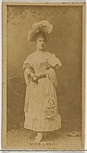 Miss Lang, from the Actors and Actresses series (N45, Type 8) for Virginia Brights Cigarettes by Allen & Ginter