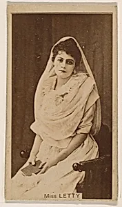 Miss Letty, from the Actresses series (N245) issued by Kinney Brothers to promote Sweet Caporal Cigarettes by Kinney Brothers Tobacco Company