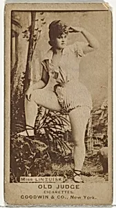 Miss Linzuisk, from the Actors and Actresses series (N171) for Old Judge Cigarettes by Goodwin & Company