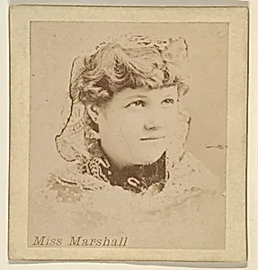 Miss Marshall, from the Actresses series (N246), Type 2, issued by Kinney Brothers to promote Sporting Extra Cigarettes by Kinney Brothers Tobacco Company
