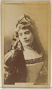 Miss Mason, from the Actors and Actresses series (N45, Type 8) for Virginia Brights Cigarettes by Allen & Ginter