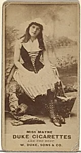 Miss Mayne, from the Actors and Actresses series (N145-7) issued by Duke Sons & Co. to promote Duke Cigarettes by W. Duke, Sons & Co.