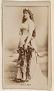 Miss Melba, from the Actresses series (N245) issued by Kinney Brothers to promote Sweet Caporal Cigarettes by Kinney Brothers Tobacco Company