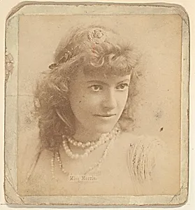 Miss Morris, from the Actresses series (N246), Type 2, issued by Kinney Brothers to promote Sporting Extra Cigarettes by Kinney Brothers Tobacco Company