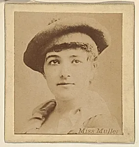 Miss Muller, from the Actresses series (N246), Type 2, issued by Kinney Brothers to promote Sporting Extra Cigarettes by Kinney Brothers Tobacco Company