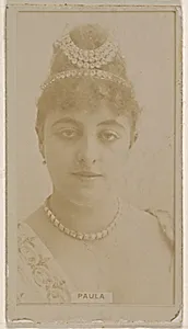 Miss Paula, from the Actresses series (N245) issued by Kinney Brothers to promote Sweet Caporal Cigarettes by Kinney Brothers Tobacco Company