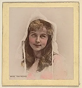 Miss Raymond, from the Actresses series (N246), Type 2, issued by Kinney Brothers to promote Sporting Extra Cigarettes by Kinney Brothers Tobacco Company