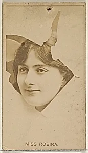 Miss Robina, from the Actors and Actresses series (N45, Type 8) for Virginia Brights Cigarettes by Allen & Ginter