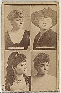 Miss Sadie Kirby/ Fannie Batchelder, from the Actors and Actresses series (N45, Type 4) for Virginia Brights Cigarettes by Allen & Ginter