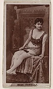Miss Torella, from the Actresses series (N245) issued by Kinney Brothers to promote Sweet Caporal Cigarettes by Kinney Brothers Tobacco Company
