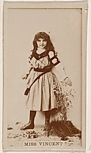 Miss Vincent, from the Actresses series (N245) issued by Kinney Brothers to promote Sweet Caporal Cigarettes by Kinney Brothers Tobacco Company