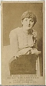 Miss Woodworth, from the Actors and Actresses series (N145-7) issued by Duke Sons & Co. to promote Duke Cigarettes by W. Duke, Sons & Co.