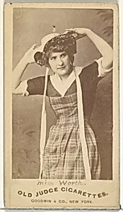 Miss Worth, from the Actors and Actresses series (N171) for Old Judge Cigarettes by Goodwin & Company