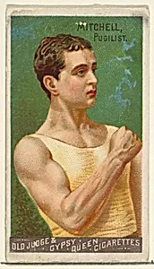 Mitchell, Pugilist, from the Goodwin Champion series for Old Judge and Gypsy Queen Cigarettes by Goodwin & Company