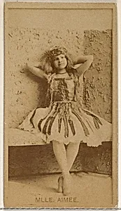 Mlle. Aimee, from the Actors and Actresses series (N45, Type 8) for Virginia Brights Cigarettes by Allen & Ginter