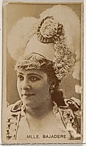 Mlle. Bajadere, from the Actors and Actresses series (N45, Type 8) for Virginia Brights Cigarettes by Allen & Ginter