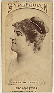 Mlle. Berthe Baret, Paris, from the Actors and Actresses series (N171) for Gypsy Queen Cigarettes by Goodwin & Company