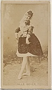 Mlle. Bever, from the Actors and Actresses series (N45, Type 8) for Virginia Brights Cigarettes by Allen & Ginter