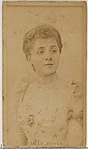 Mlle. Boyer, from the Actors and Actresses series (N45, Type 8) for Virginia Brights Cigarettes by Allen & Ginter
