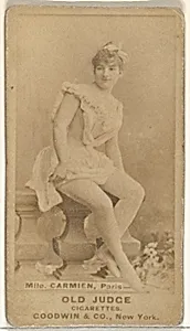 Mlle. Carmen, Paris, from the Actors and Actresses series (N171) for Old Judge Cigarettes by Goodwin & Company