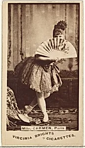 Mlle. Carmen, Paris, from the Actors and Actresses series (N45, Type 1) for Virginia Brights Cigarettes by Allen & Ginter