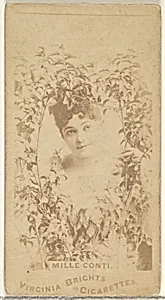 Mlle. Conti, from the Actors and Actresses series (N45, Type 1) for Virginia Brights Cigarettes by Allen & Ginter