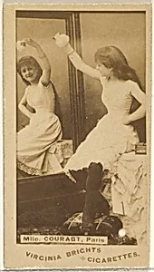 Mlle. Courabt, Paris, from the Actors and Actresses series (N45, Type 1) for Virginia Brights Cigarettes by Allen & Ginter