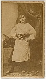 M'lle Couralet, from the Actors and Actresses series (N45, Type 8) for Virginia Brights Cigarettes by Allen & Ginter