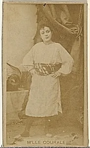 M'lle Couralet, from the Actors and Actresses series (N145-8) issued by Duke Sons & Co. to promote Duke Cigarettes by W. Duke, Sons & Co.|American Tobacco Company