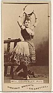 Mlle. Courvalet, Paris, from the Actors and Actresses series (N45, Type 1) for Virginia Brights Cigarettes by Allen & Ginter