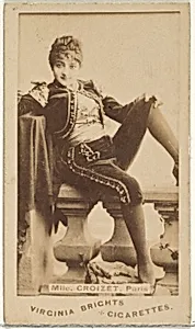 Mlle. Croizet, Paris, from the Actors and Actresses series (N45, Type 1) for Virginia Brights Cigarettes by Allen & Ginter