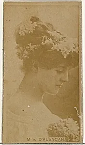 Mlle. D'Alencan, from the Actors and Actresses series (N145-8) issued by Duke Sons & Co. to promote Duke Cigarettes by W. Duke, Sons & Co.|American Tobacco Company