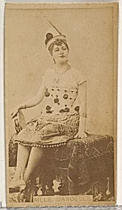 Mlle. Daroelle, from the Actors and Actresses series (N45, Type 8) for Virginia Brights Cigarettes by Allen & Ginter
