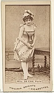 Mlle. De Eau, Paris, from the Actors and Actresses series (N45, Type 1) for Virginia Brights Cigarettes by Allen & Ginter