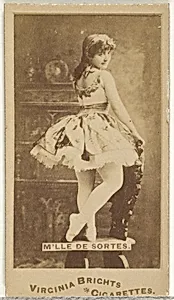 Mlle. de Sortes, from the Actors and Actresses series (N45, Type 1) for Virginia Brights Cigarettes by Allen & Ginter