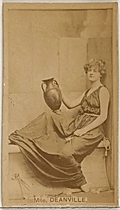 Mlle. Deanville, from the Actors and Actresses series (N45, Type 8) for Virginia Brights Cigarettes by Allen & Ginter